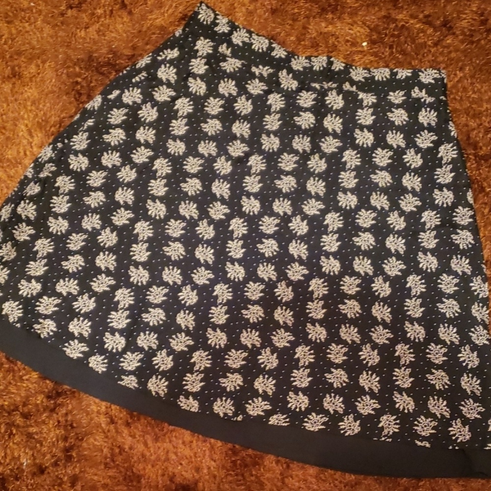 Black with floral print skirt